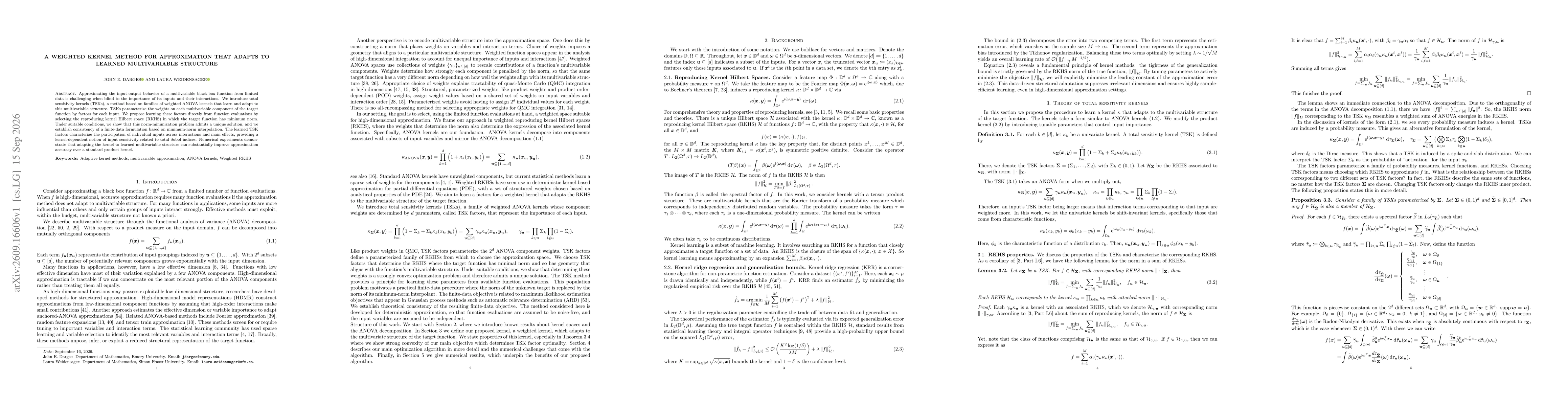 Thumbnail for A Weighted Kernel Method for Approximation that Adapts to Learned Multivariable Structure