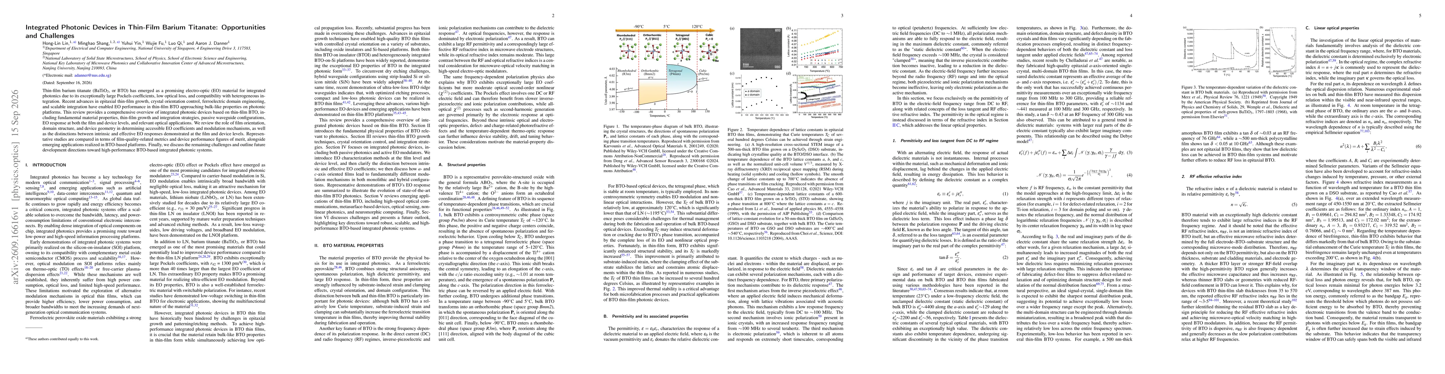 Thumbnail for Integrated Photonic Devices in Thin-Film Barium Titanate: Opportunities and Challenges