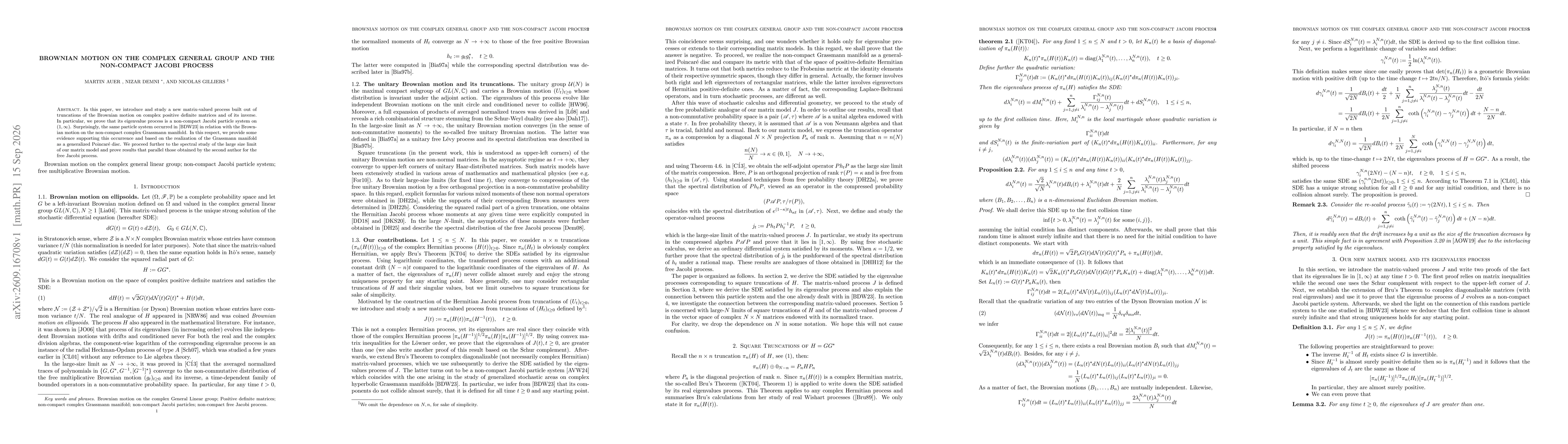 Thumbnail for Brownian motion on the complex general group and the non-compact Jacobi process