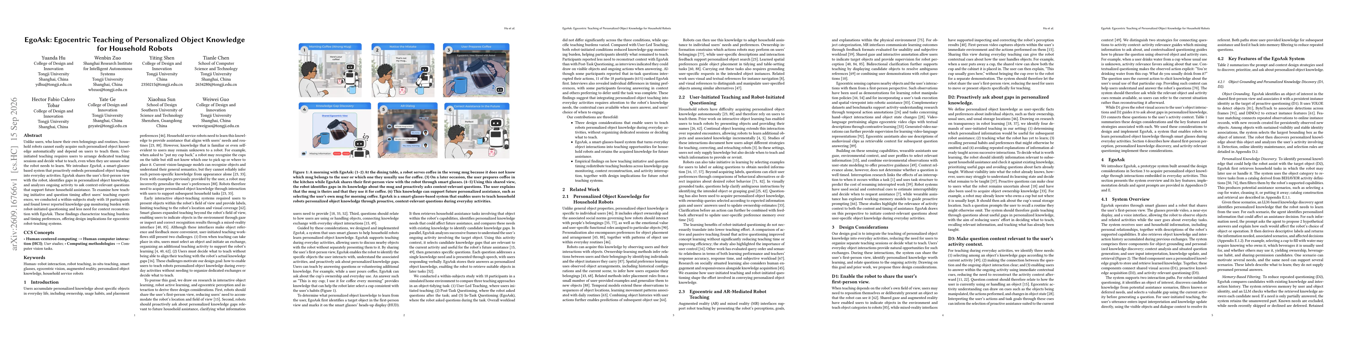 Thumbnail for EgoAsk: Egocentric Teaching of Personalized Object Knowledge for Household Robots
