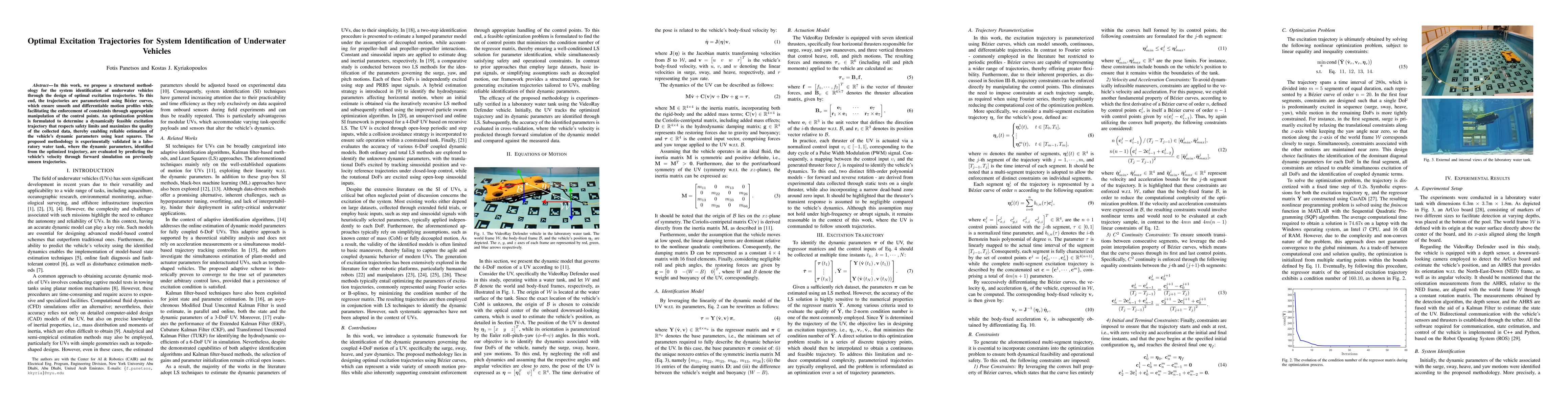 Thumbnail for Optimal Excitation Trajectories for System Identification of Underwater Vehicles