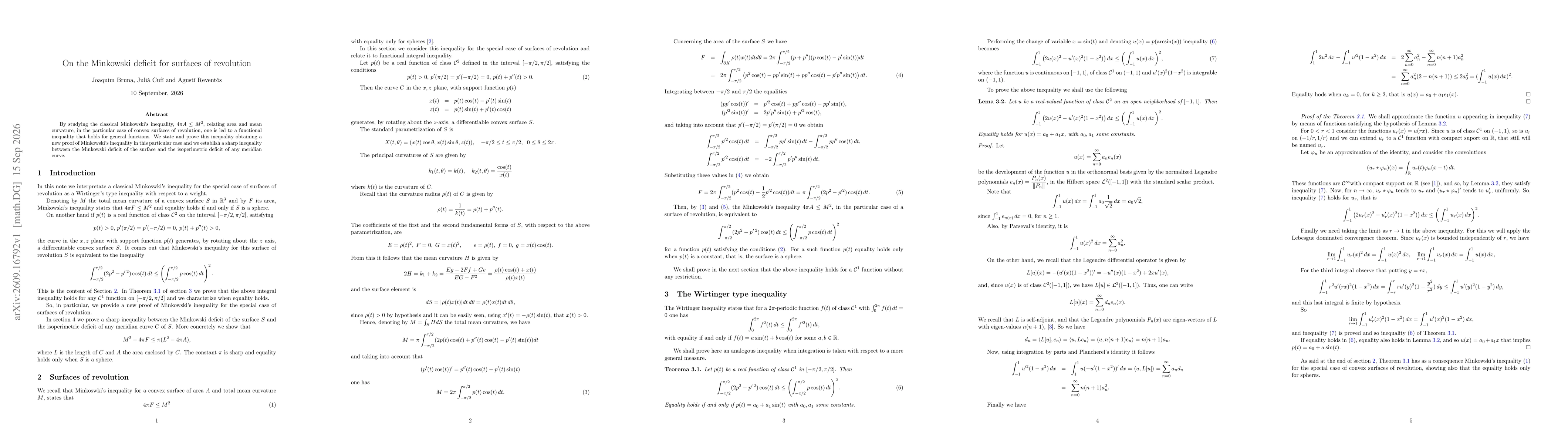 Thumbnail for On the Minkowski deficit for surfaces of revolution