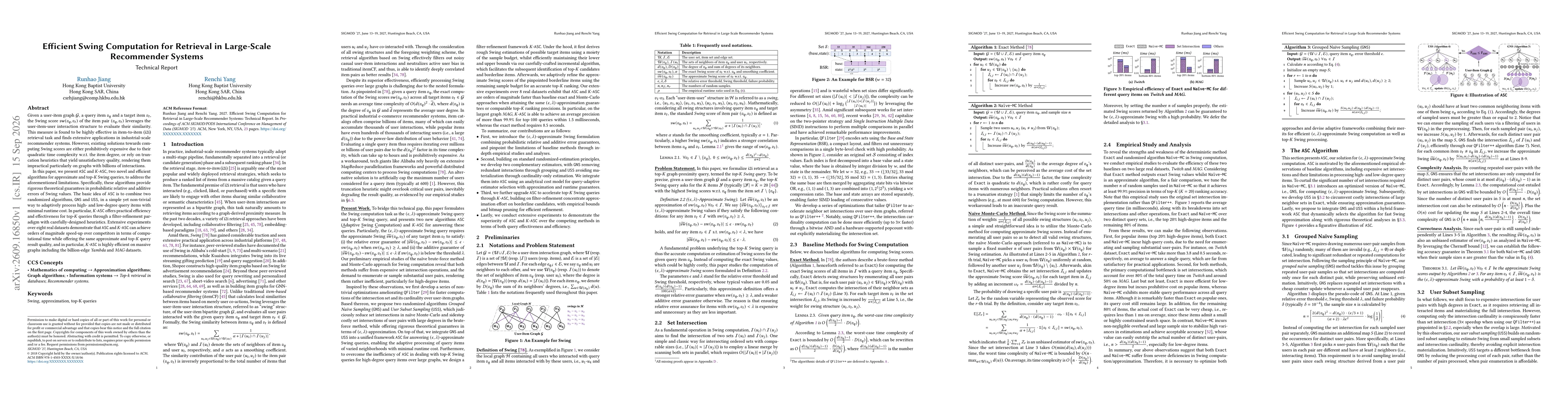 Thumbnail for Efficient Swing Computation for Retrieval in Large-Scale Recommender Systems