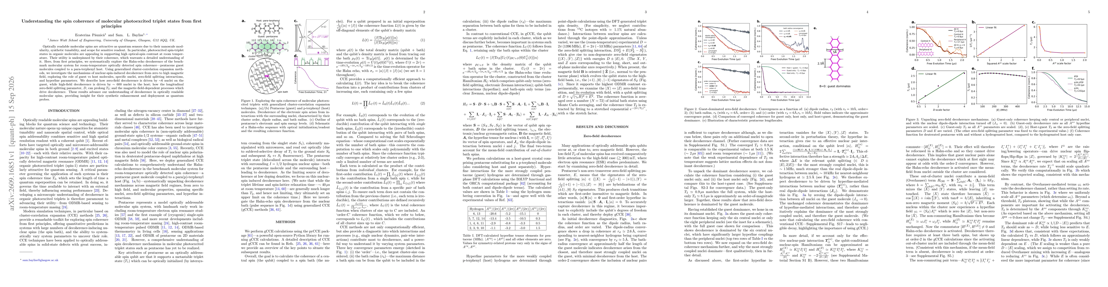 Thumbnail for Understanding the spin coherence of molecular photoexcited triplet states from first principles
