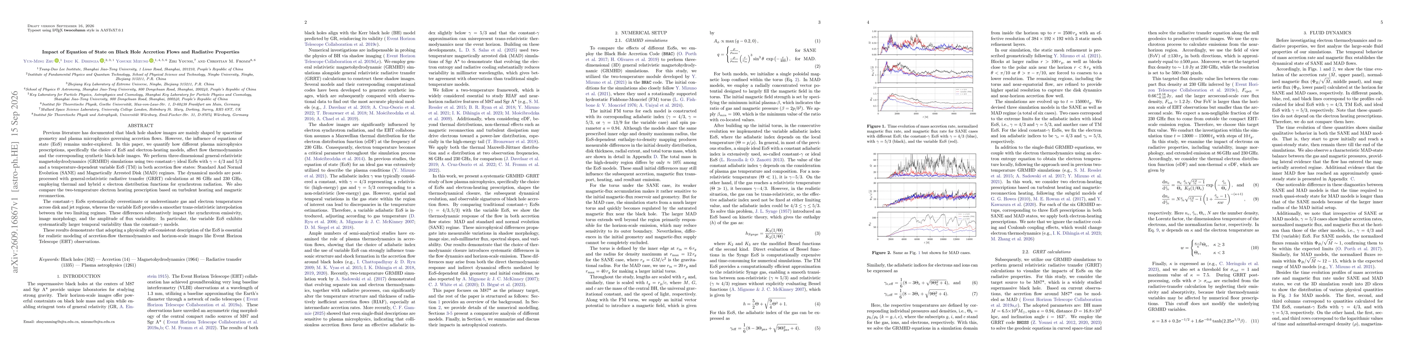 Thumbnail for Impact of Equation of State on Black Hole Accretion Flows and Radiative Properties
