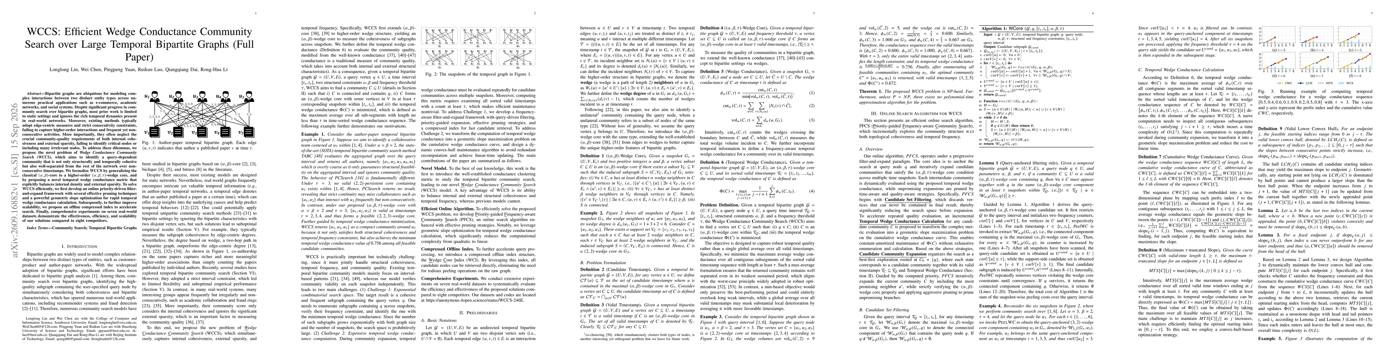 Thumbnail for WCCS: Efficient Wedge Conductance Community Search over Large Temporal Bipartite Graphs (Full Paper)