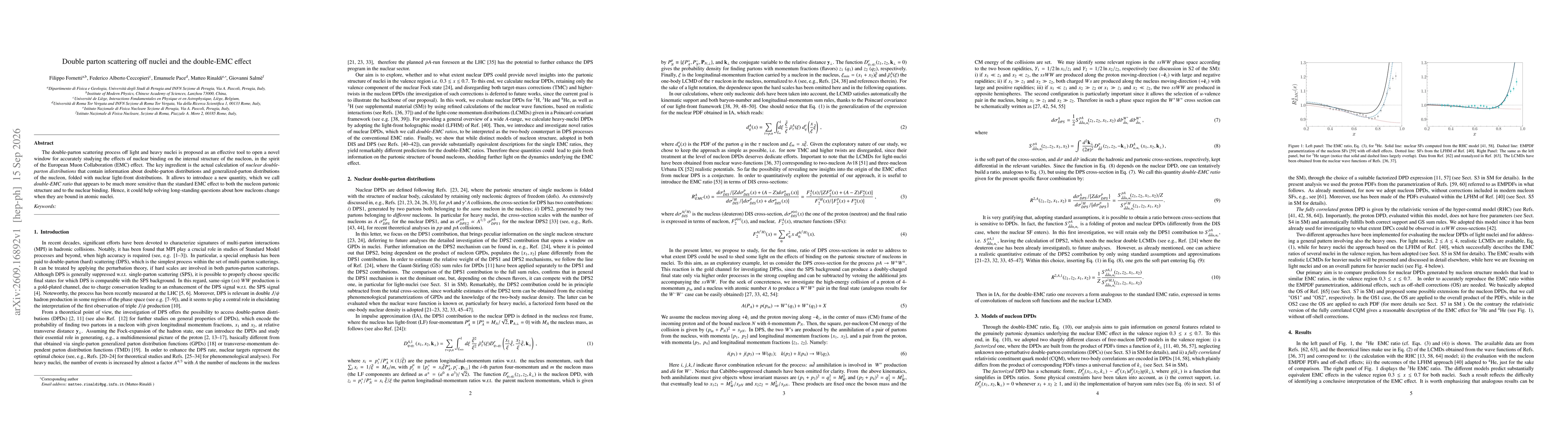 Thumbnail for Double parton scattering off nuclei and the double-EMC effect