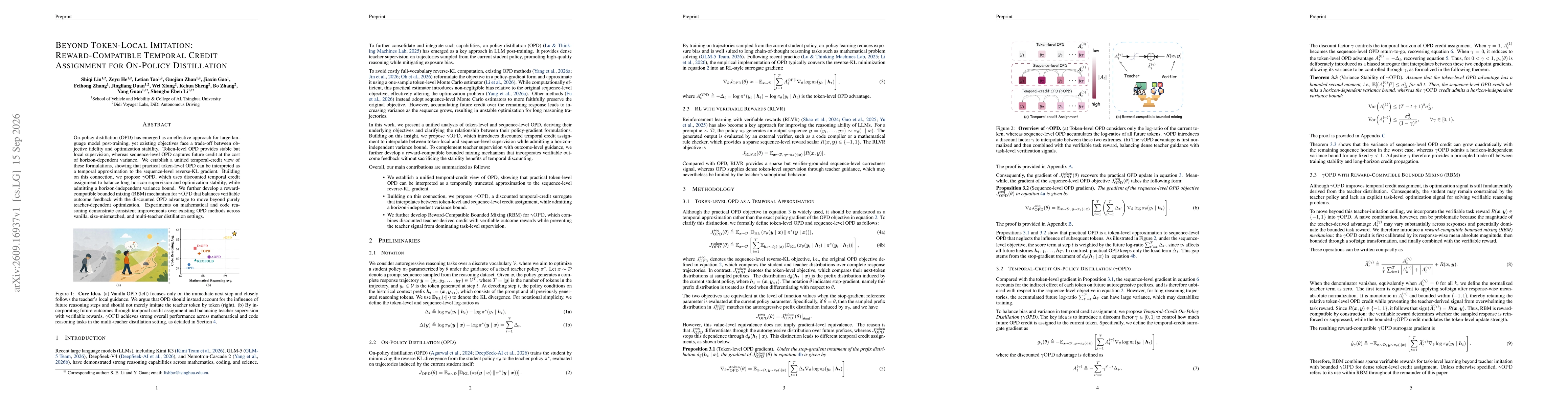 Thumbnail for Beyond Token-Local Imitation: Reward-Compatible Temporal Credit Assignment for On-Policy Distillation