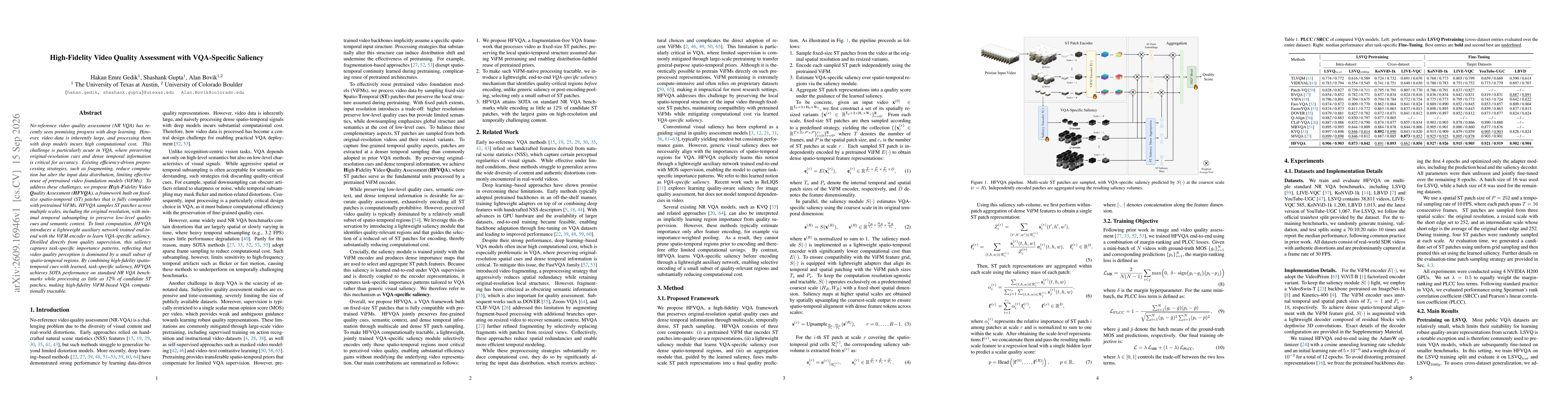 Thumbnail for High-Fidelity Video Quality Assessment with VQA-Specific Saliency