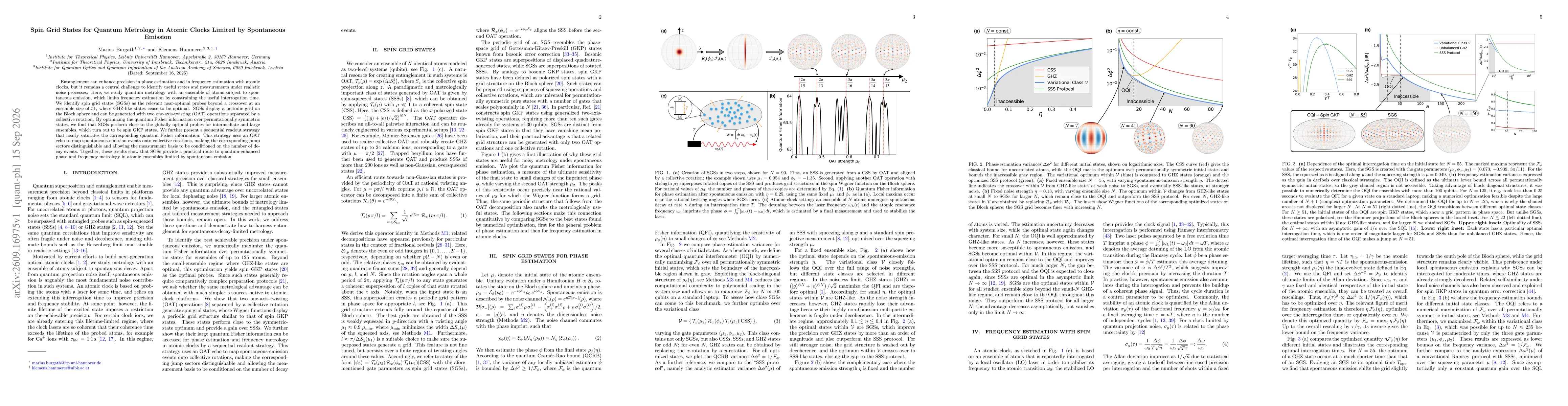 Thumbnail for Spin Grid States for Quantum Metrology in Atomic Clocks Limited by Spontaneous Emission