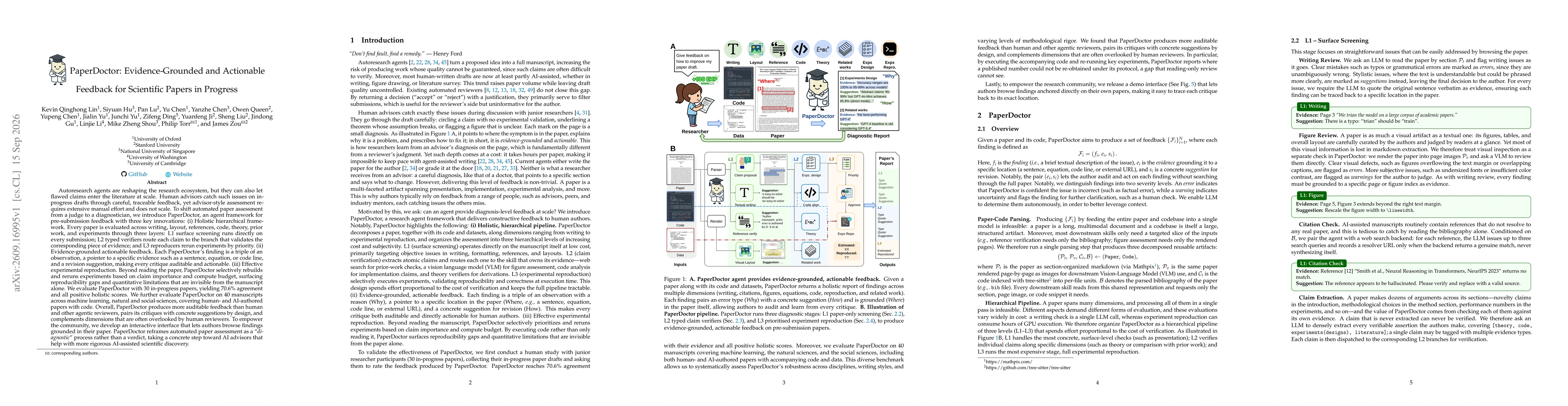 Thumbnail for PaperDoctor: Evidence-Grounded and Actionable Feedback for Scientific Papers in Progress
