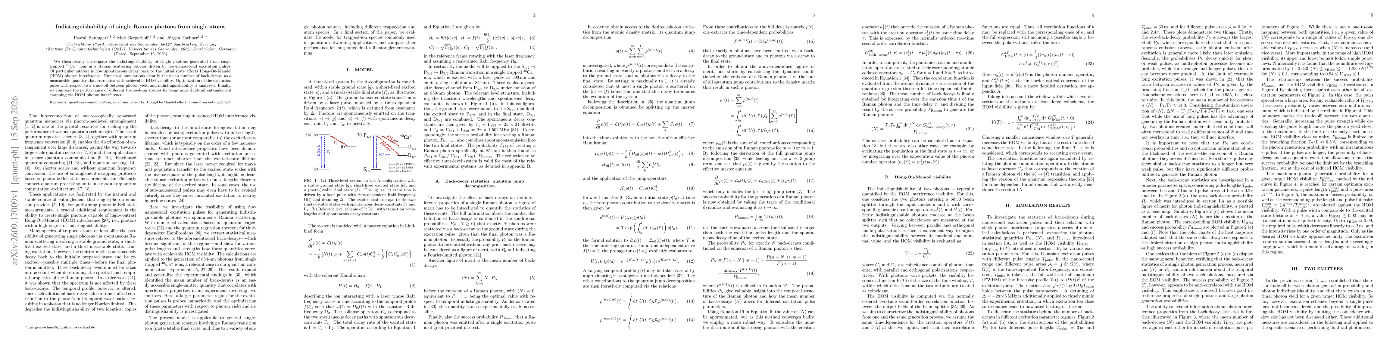 Thumbnail for Indistinguishability of single Raman photons from single atoms