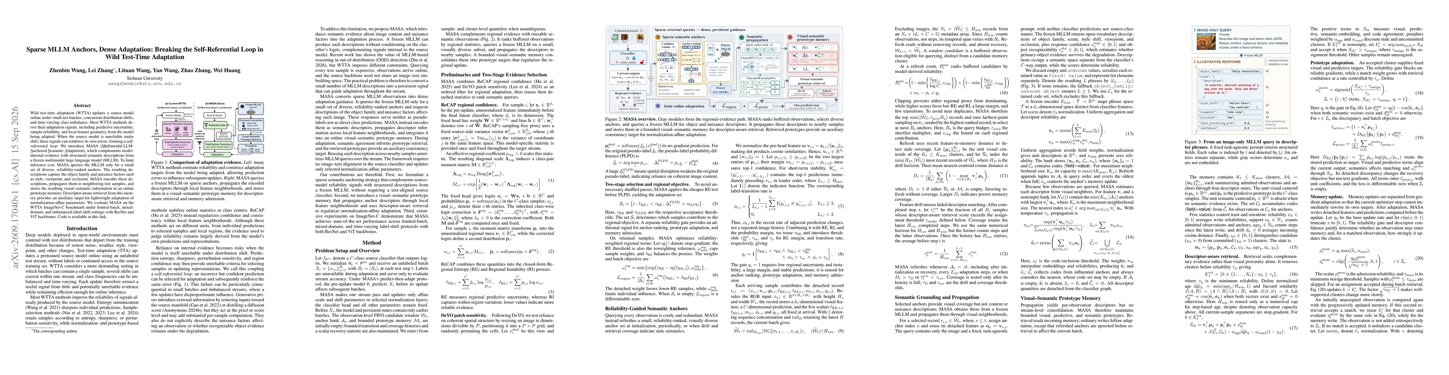 Thumbnail for Sparse MLLM Anchors, Dense Adaptation: Breaking the Self-Referential Loop in Wild Test-Time Adaptation