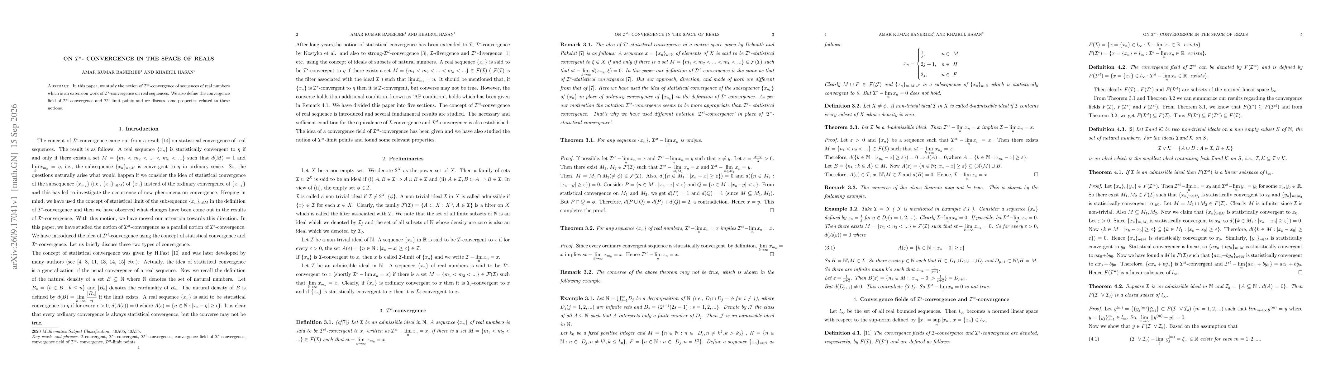 Thumbnail for On $\mathcal{I}^{st}$- convergence in the space of reals