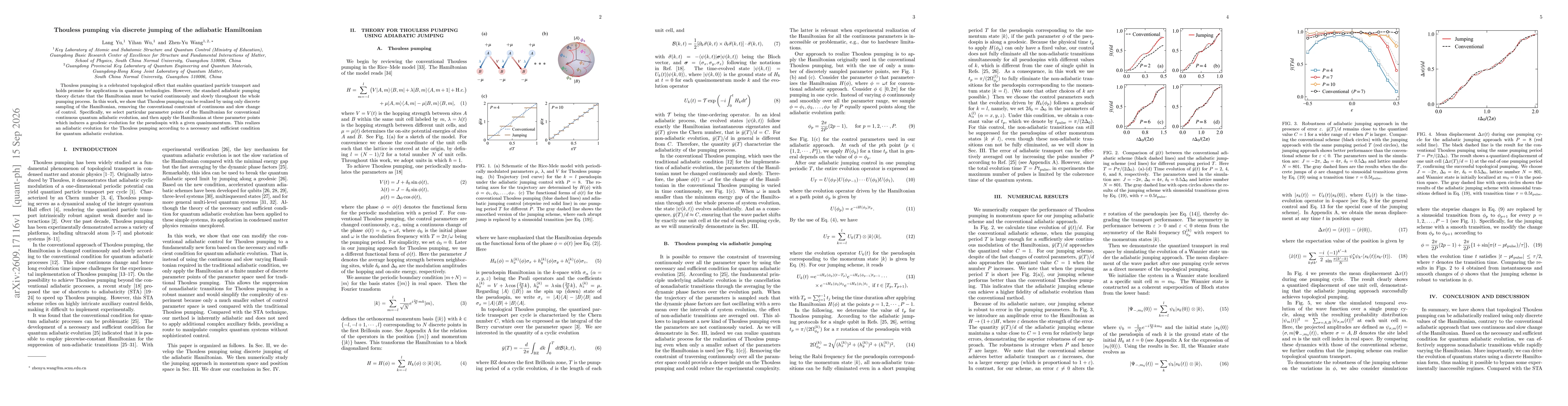 Thumbnail for Thouless pumping via discrete jumping of the adiabatic Hamiltonian