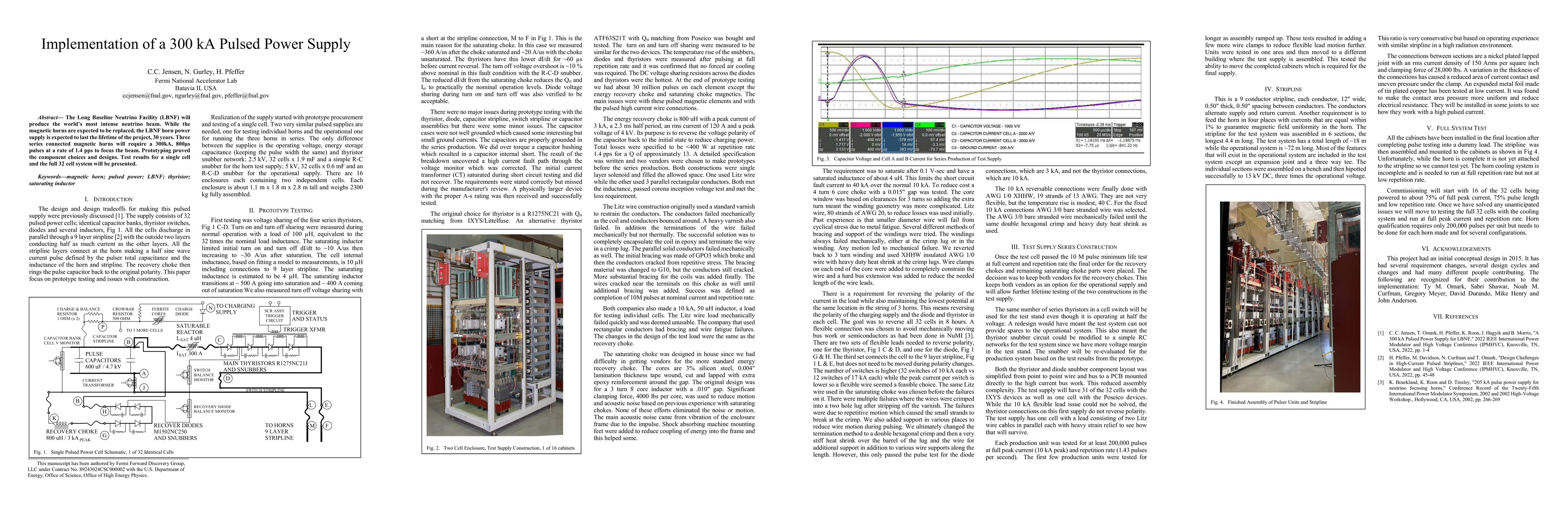 Thumbnail for Implementation of a 300 kA Pulsed Power Supply