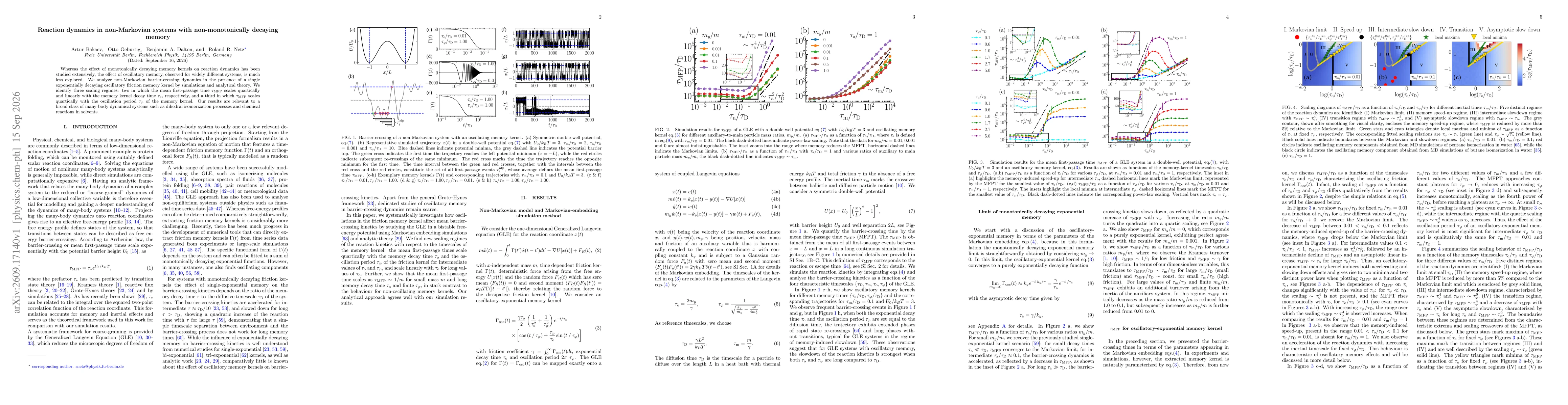 Thumbnail for Reaction dynamics in non-Markovian systems with non-monotonically decaying memory