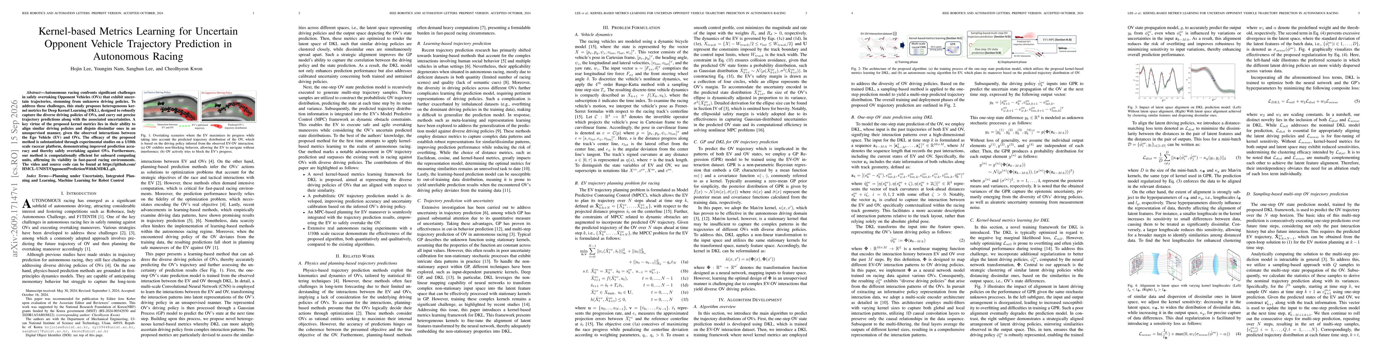 Thumbnail for Kernel-Based Metrics Learning for Uncertain Opponent Vehicle Trajectory Prediction in Autonomous Racing