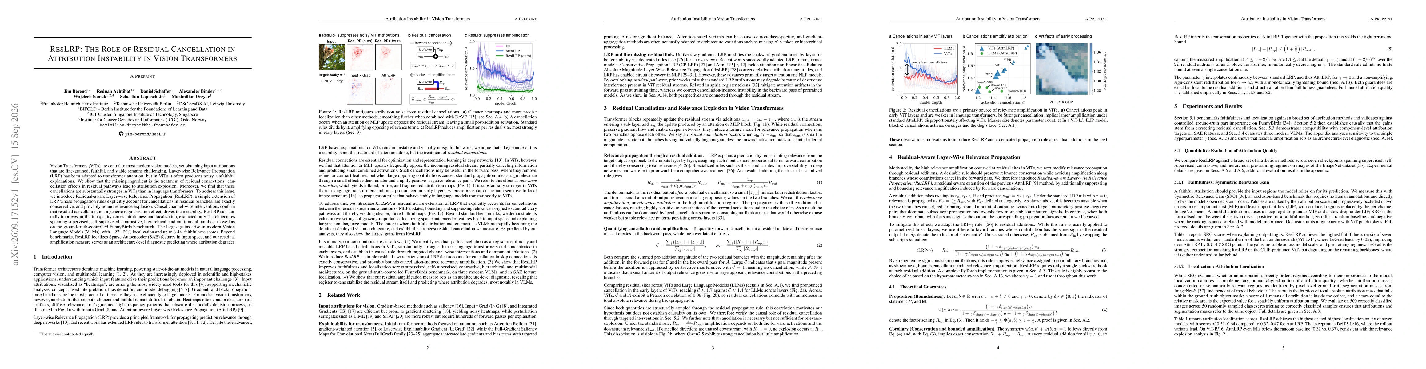 Thumbnail for ResLRP: The Role of Residual Cancellation in Attribution Instability in Vision Transformers