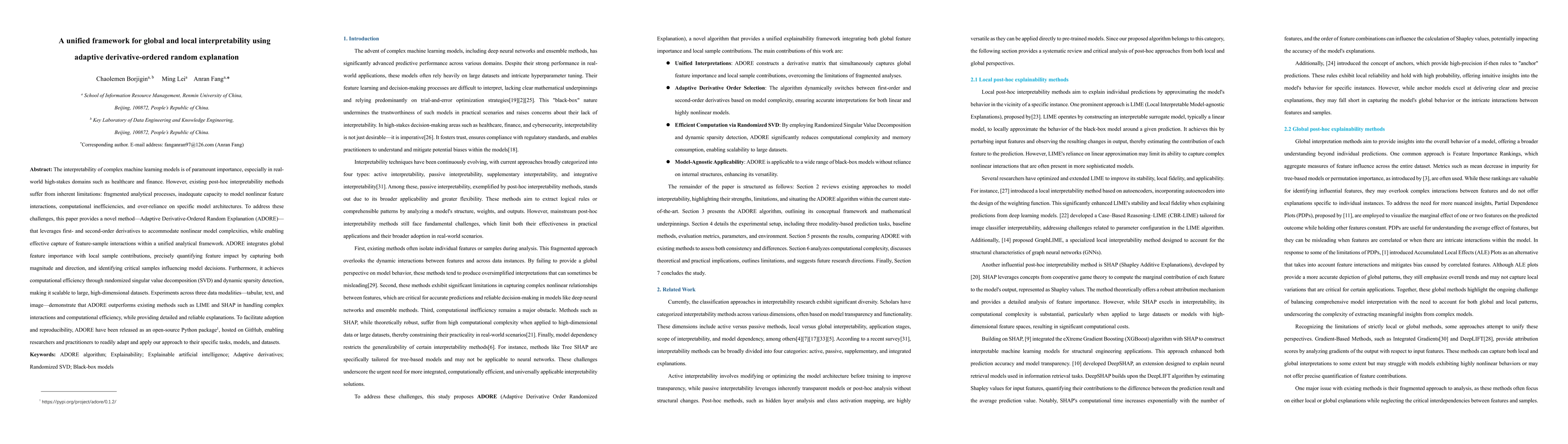 Thumbnail for A unified framework for global and local interpretability using adaptive derivative-ordered random explanation