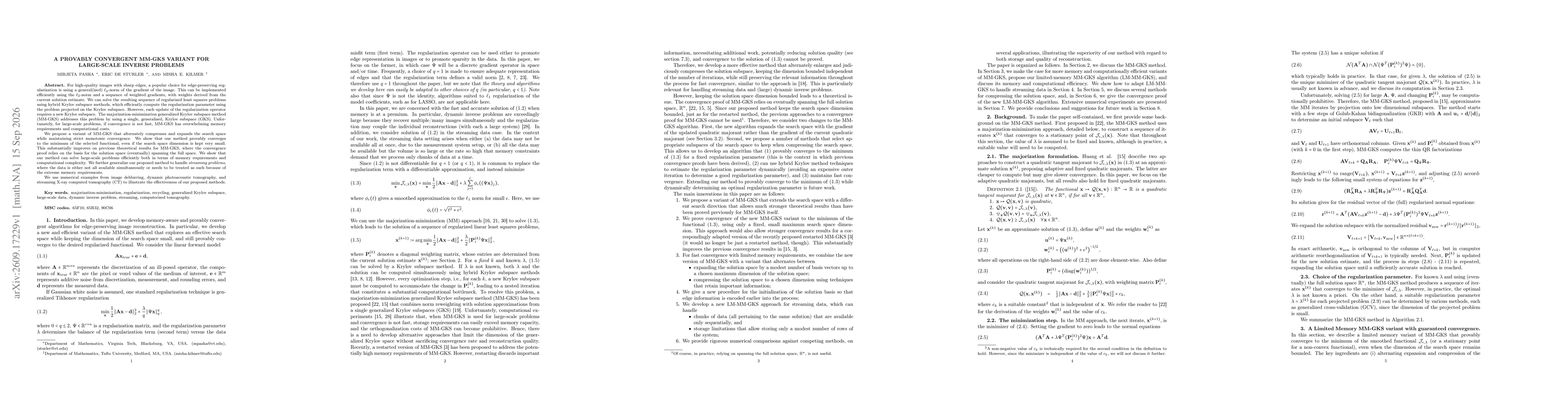 Thumbnail for A provably convergent MM-GKS variant for large-scale inverse problems