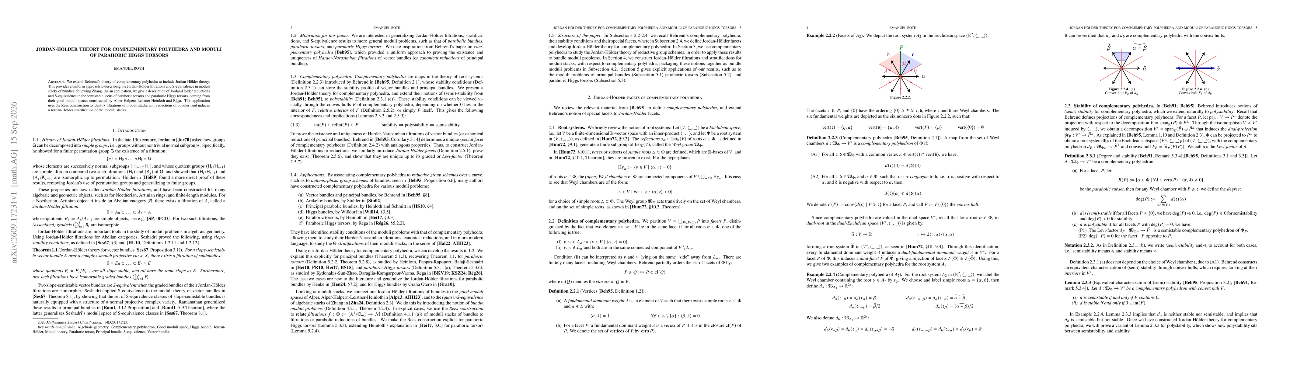 Thumbnail for Jordan-Hölder theory for complementary polyhedra and moduli of parahoric Higgs torsors