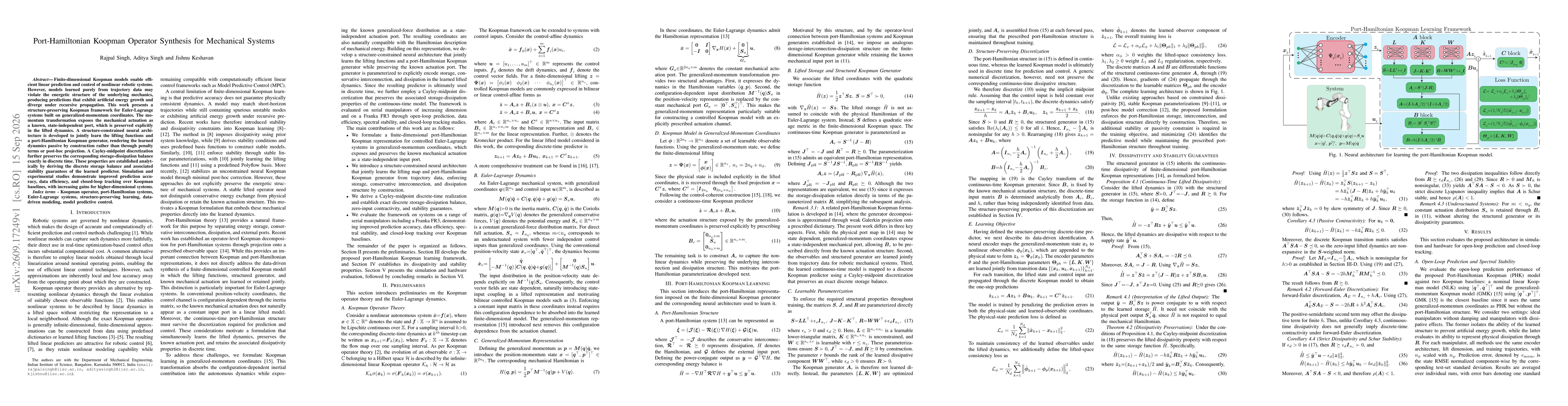 Thumbnail for Port-Hamiltonian Koopman Operator Synthesis for Mechanical Systems