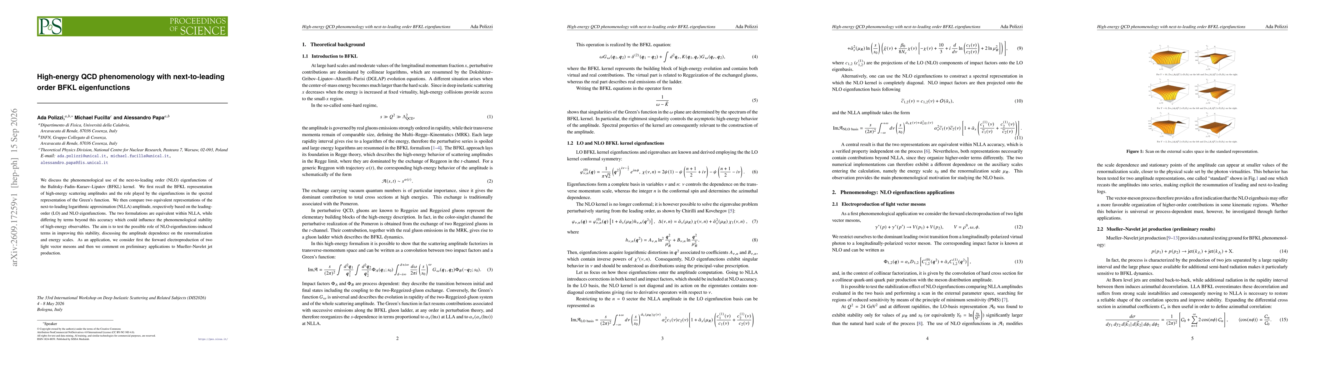 Thumbnail for High-energy QCD phenomenology with next-to-leading order BFKL eigenfunctions