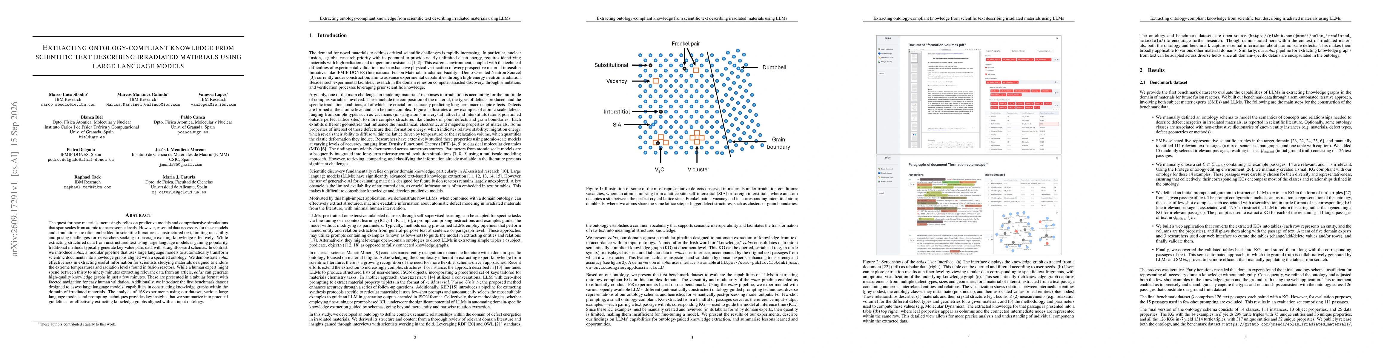 Thumbnail for Extracting ontology-compliant knowledge from scientific text describing irradiated materials using large language models