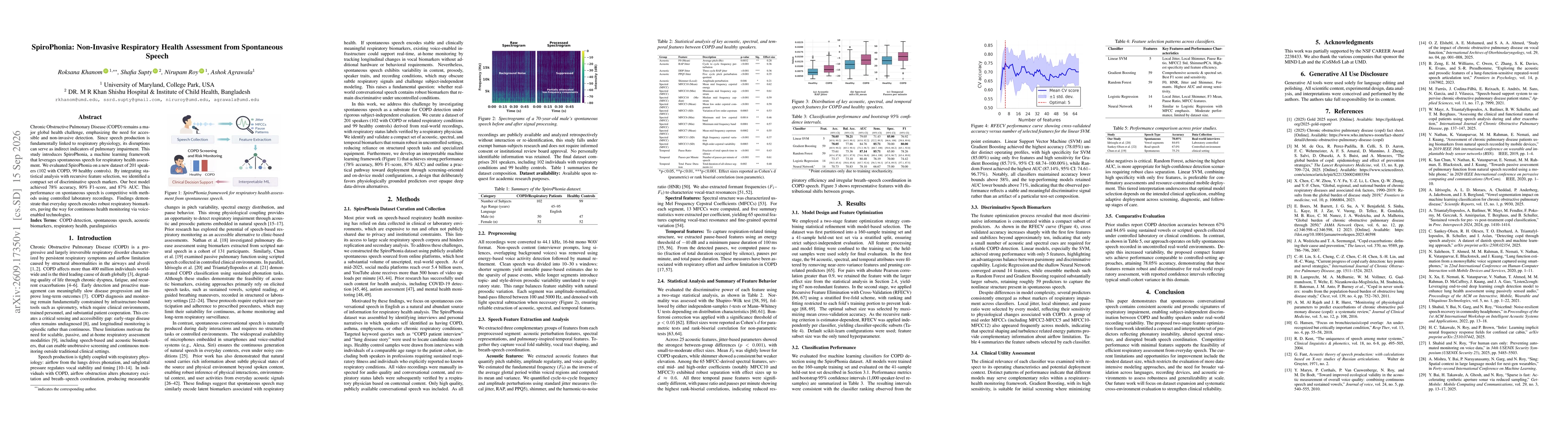 Thumbnail for SpiroPhonia: Non-Invasive Respiratory Health Assessment from Spontaneous Speech