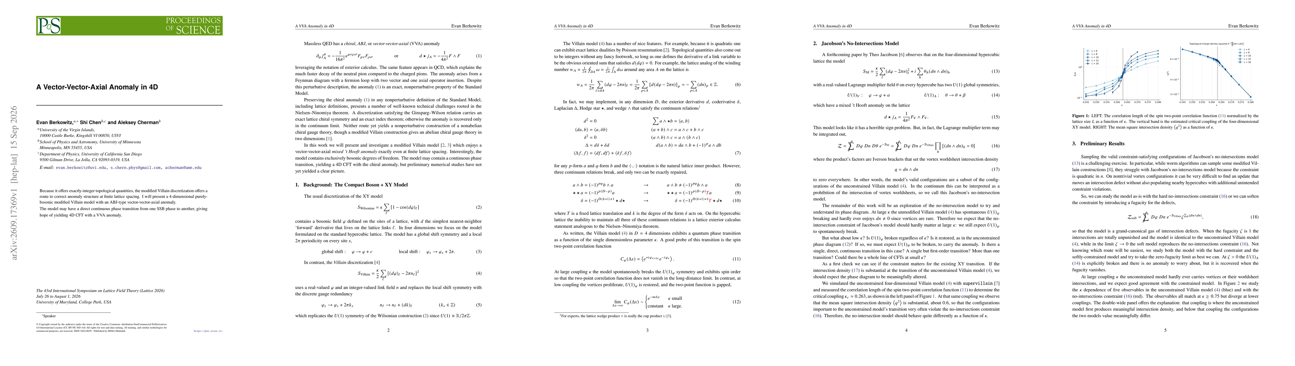 Thumbnail for A Vector-Vector-Axial Anomaly in 4D