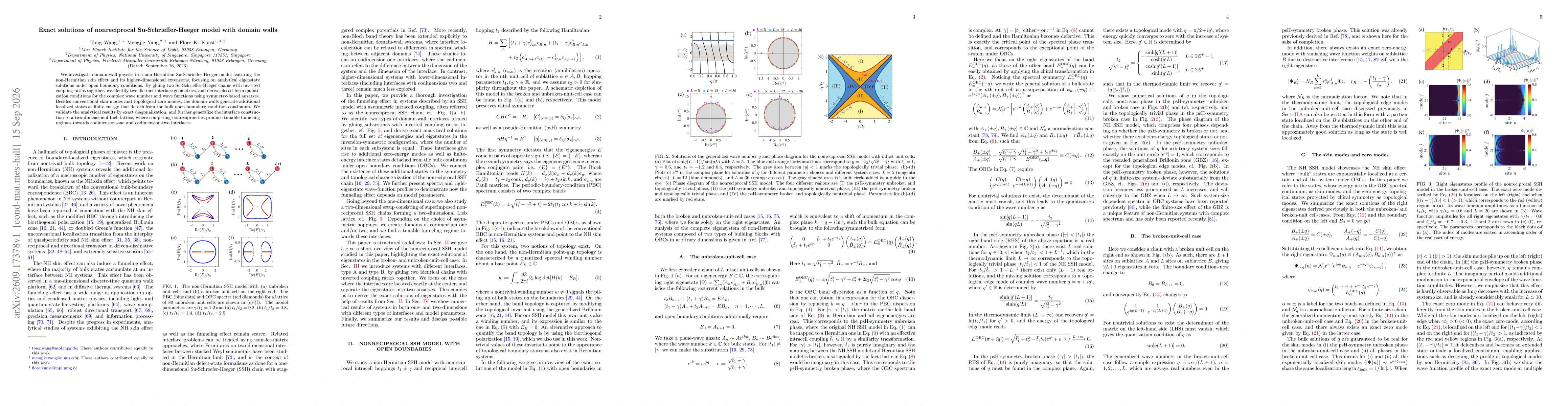 Thumbnail for Exact solutions of nonreciprocal Su-Schrieffer-Heeger model with domain walls