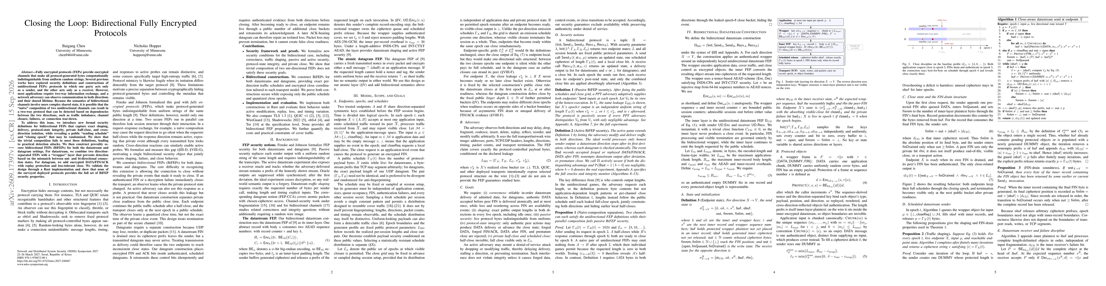 Thumbnail for Closing the Loop: Bidirectional Fully Encrypted Protocols