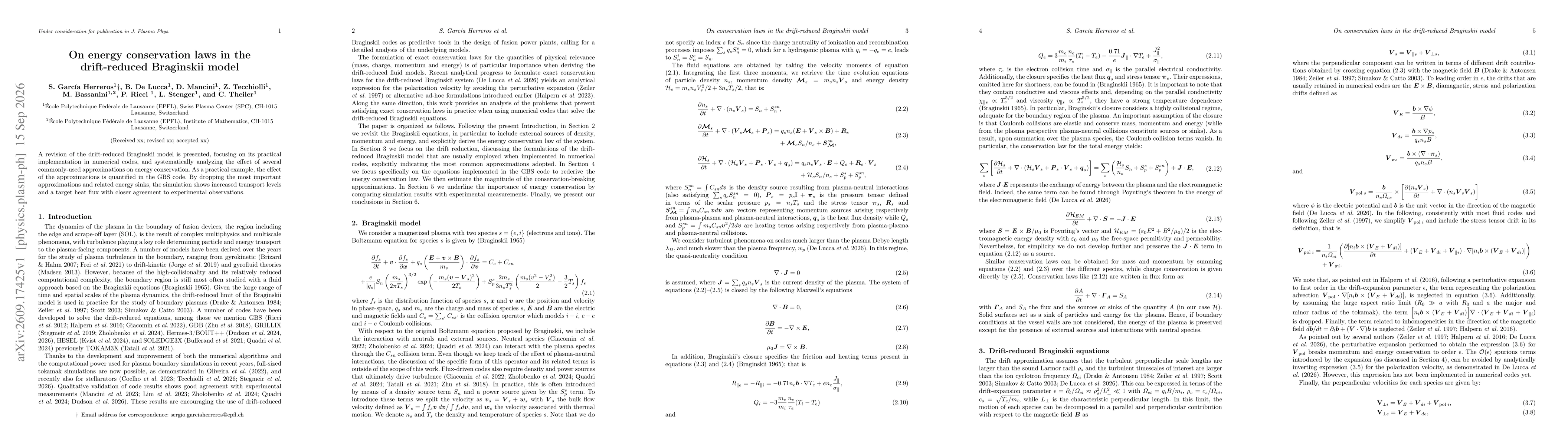 Thumbnail for On energy conservation laws in the drift-reduced Braginskii model