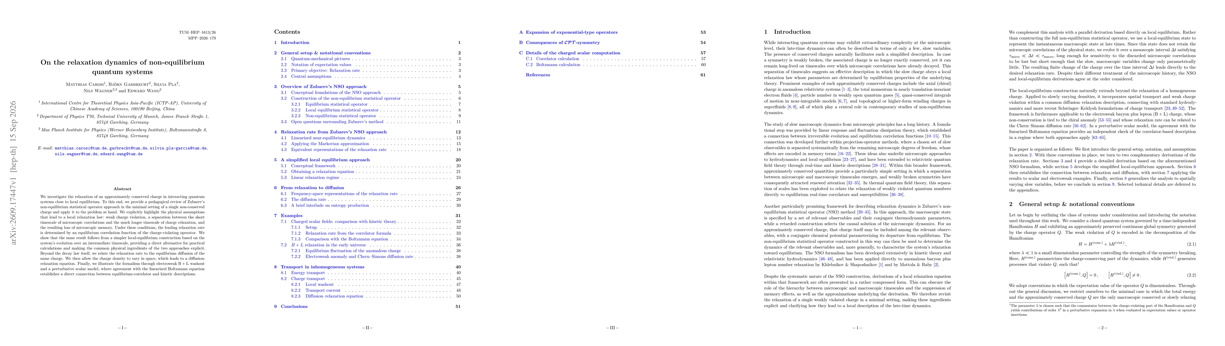 Thumbnail for On the relaxation dynamics of non-equilibrium quantum systems