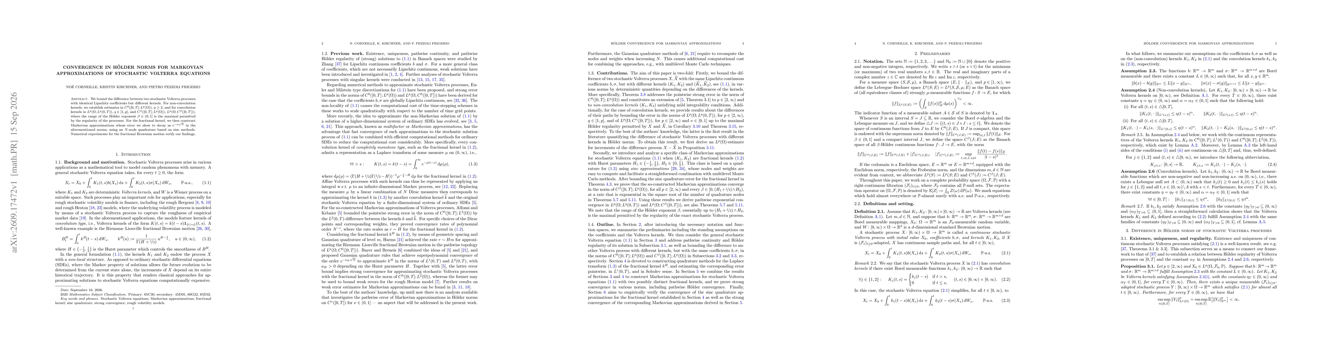 Thumbnail for Convergence in Hölder norms for Markovian approximations of stochastic Volterra equations