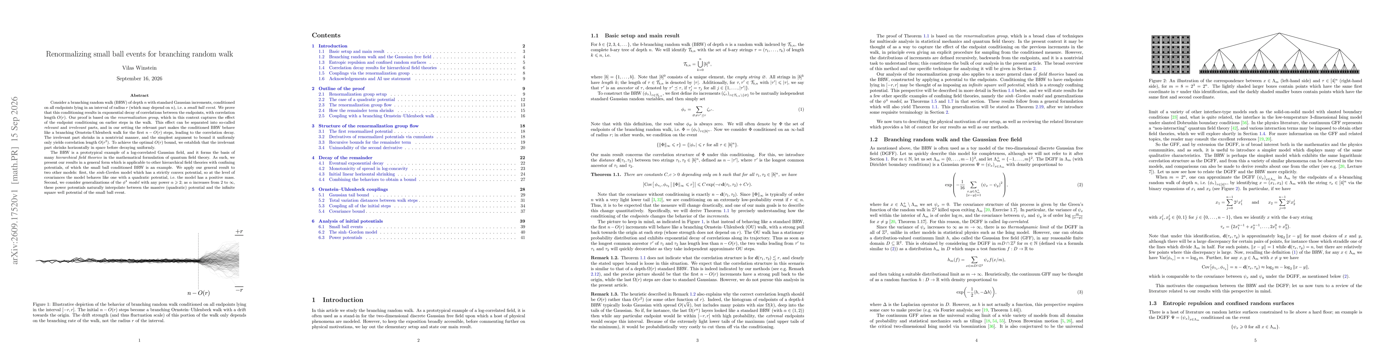 Thumbnail for Renormalizing small ball events for branching random walk