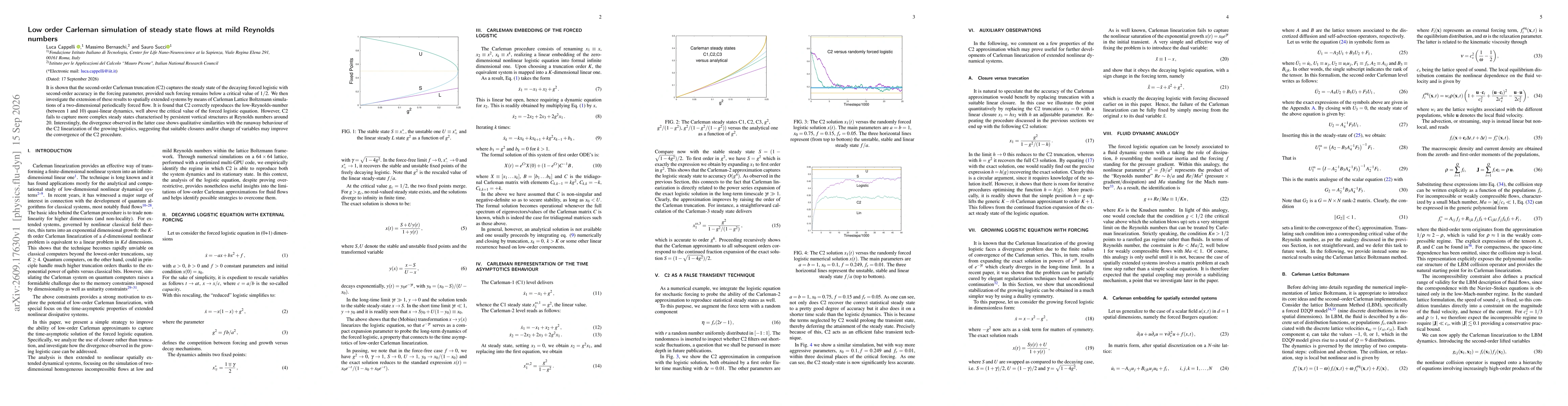 Thumbnail for Low order Carleman simulation of steady state flows at mild Reynolds numbers