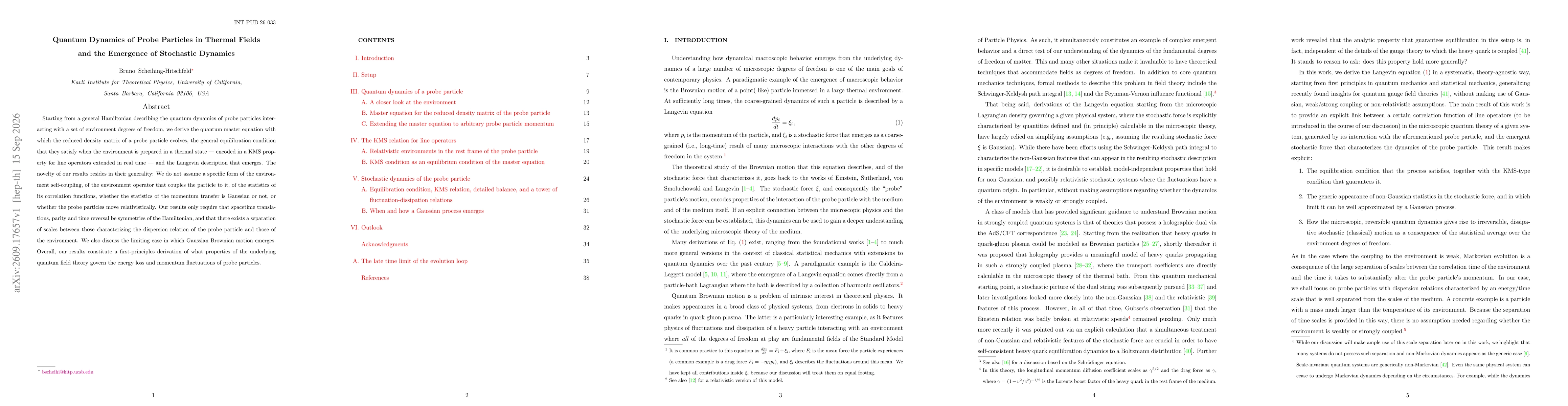 Thumbnail for Quantum Dynamics of Probe Particles in Thermal Fields and the Emergence of Stochastic Dynamics