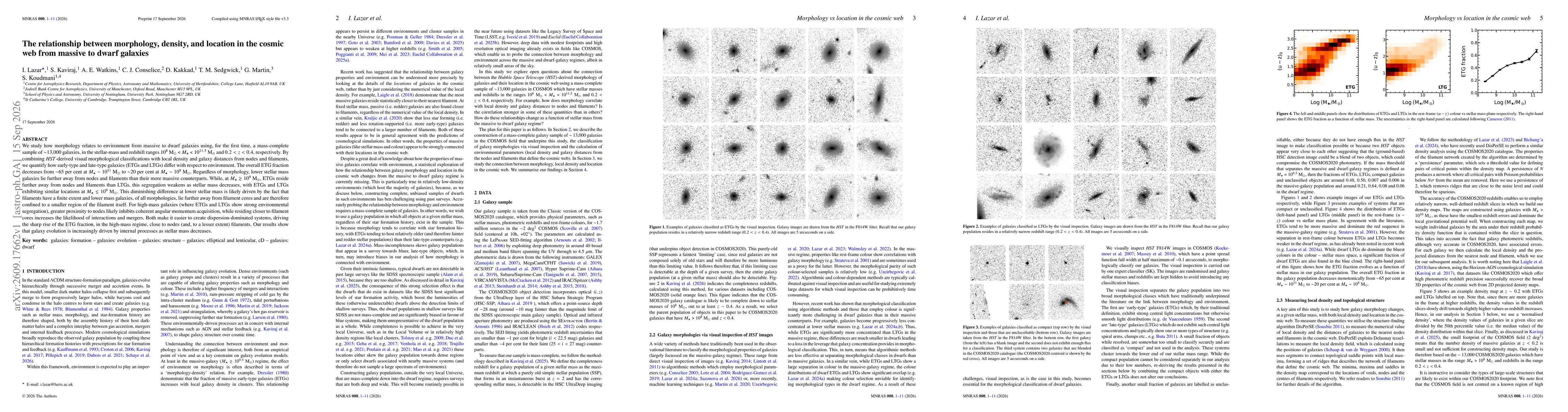 Thumbnail for The relationship between morphology, density, and location in the cosmic web from massive to dwarf galaxies