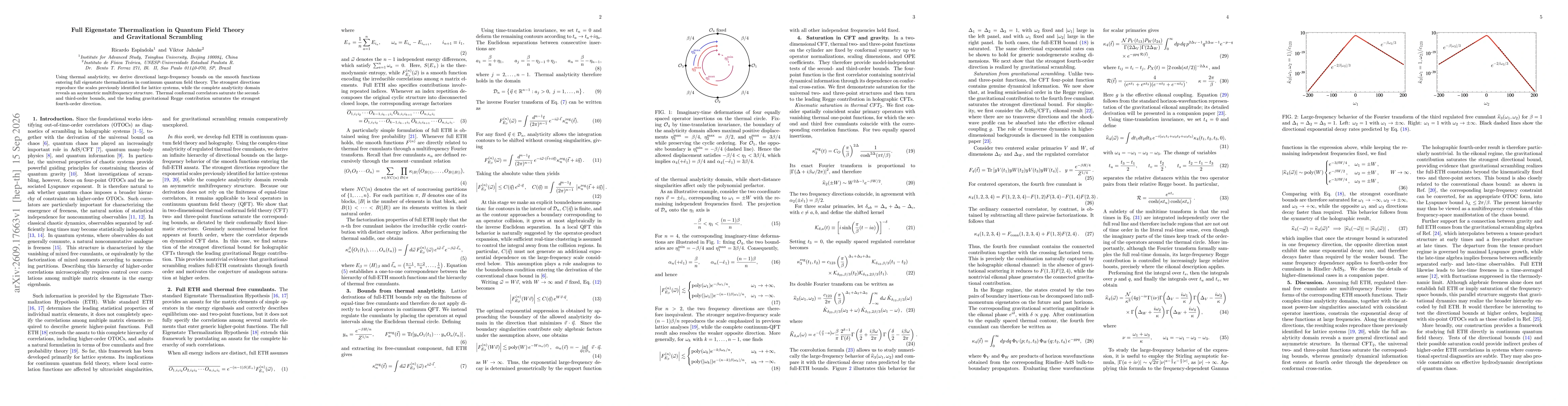 Thumbnail for Full Eigenstate Thermalization in Quantum Field Theory and Gravitational Scrambling