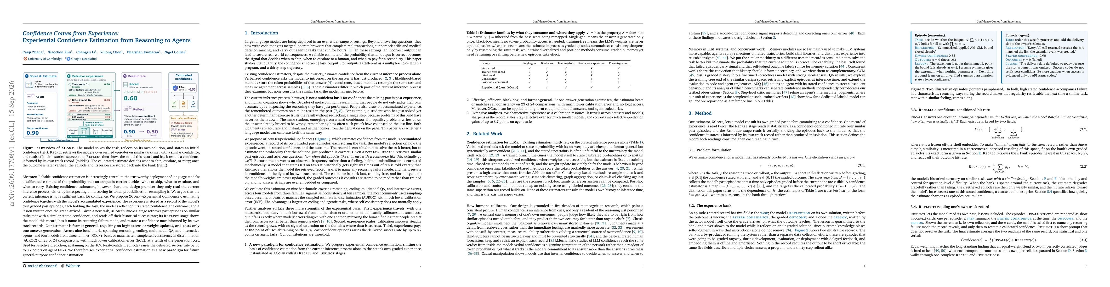 Thumbnail for Confidence Comes from Experience: Experiential Confidence Estimation from Reasoning to Agents