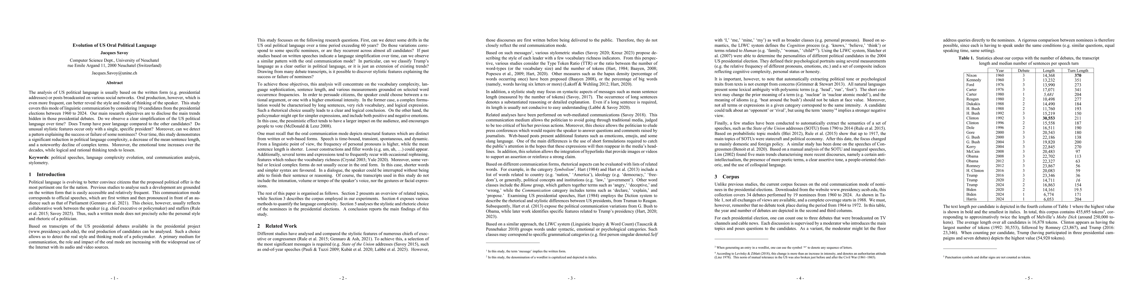 Thumbnail for Evolution of US Oral Political Language