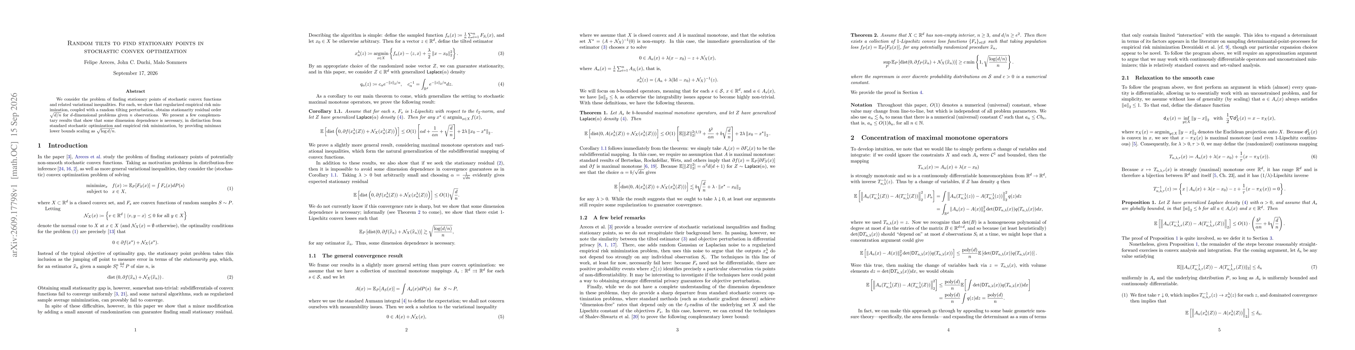 Thumbnail for Random tilts to find stationary points in stochastic convex optimization