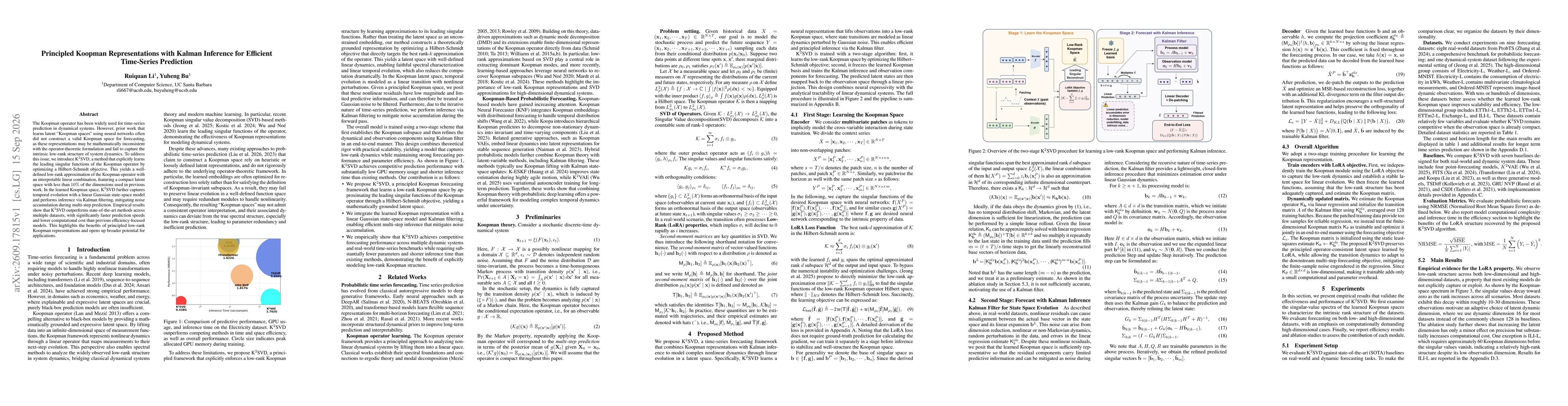 Thumbnail for Principled Koopman Representations with Kalman Inference for Efficient Time-Series Prediction