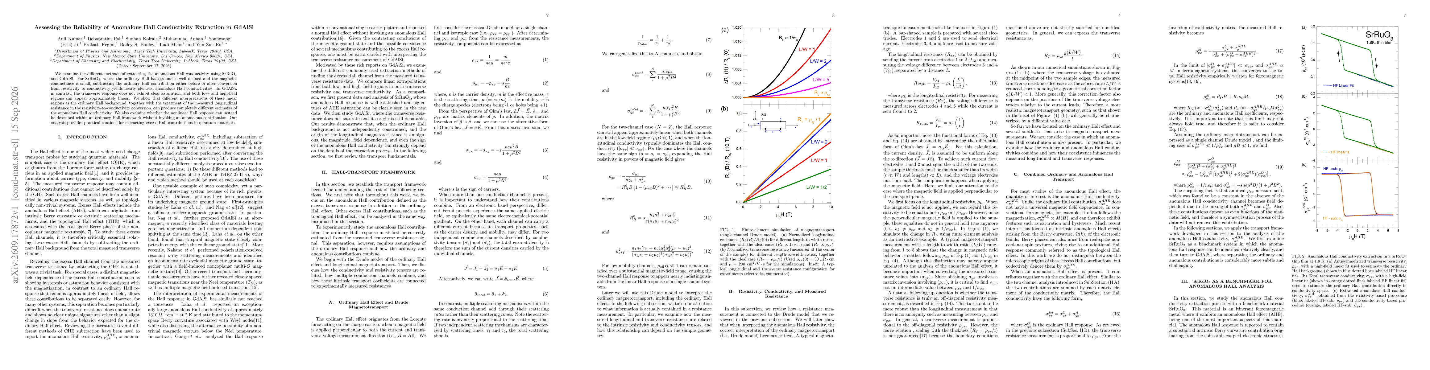 Thumbnail for Assessing the Reliability of Anomalous Hall Conductivity Extraction in GdAlSi
