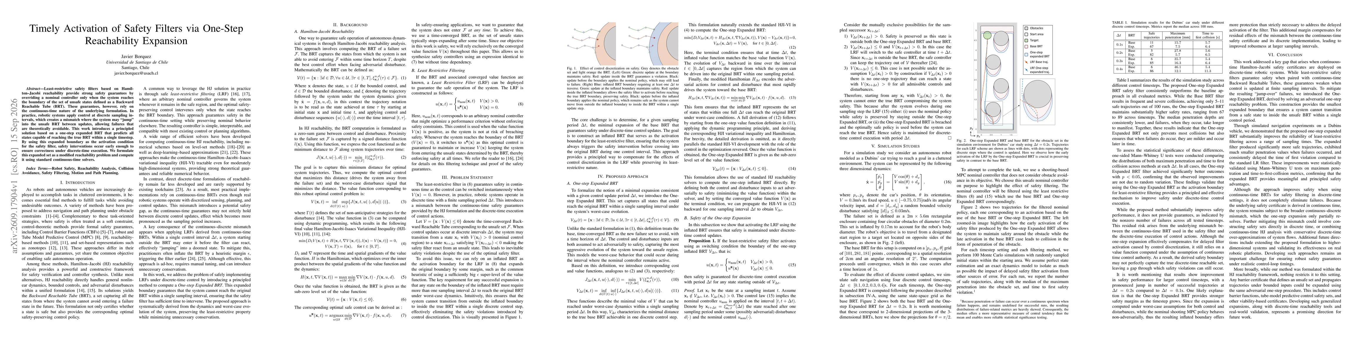 Thumbnail for Timely Activation of Safety Filters via One-Step Reachability Expansion