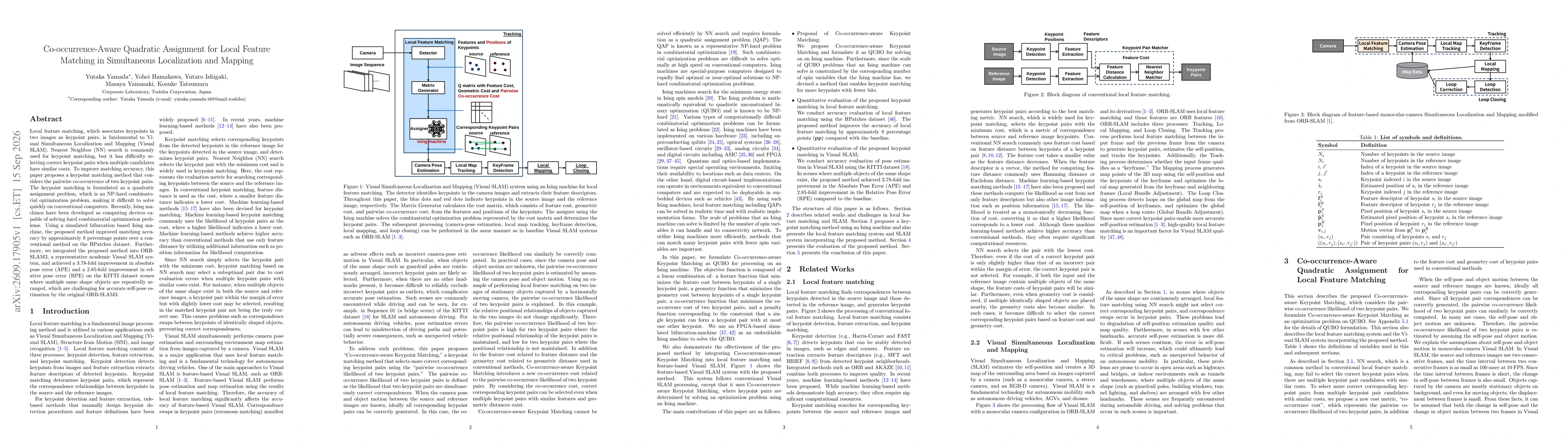 Thumbnail for Co-occurrence-Aware Quadratic Assignment for Local Feature Matching in Simultaneous Localization and Mapping