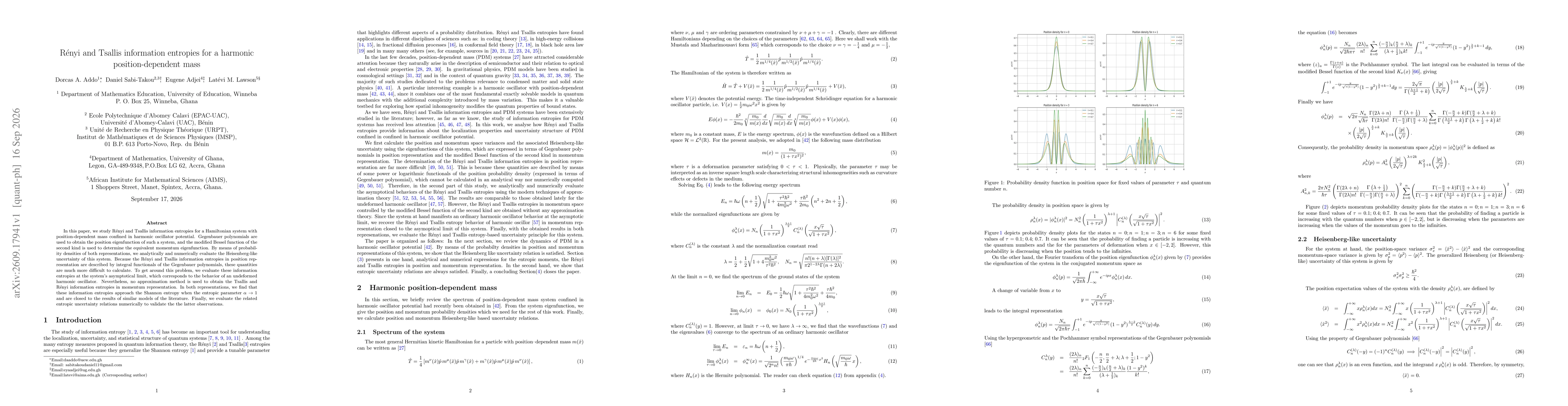 Thumbnail for Rényi and Tsallis information entropies for a harmonic position-dependent mass