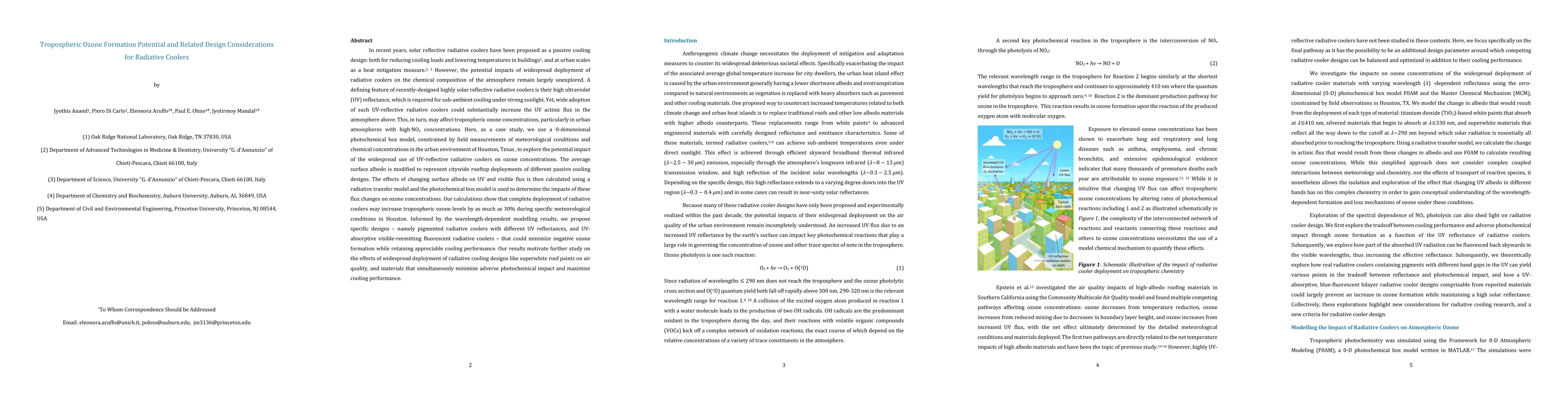 Thumbnail for Tropospheric Ozone Formation Potential and Related Design Considerations for Radiative Coolers